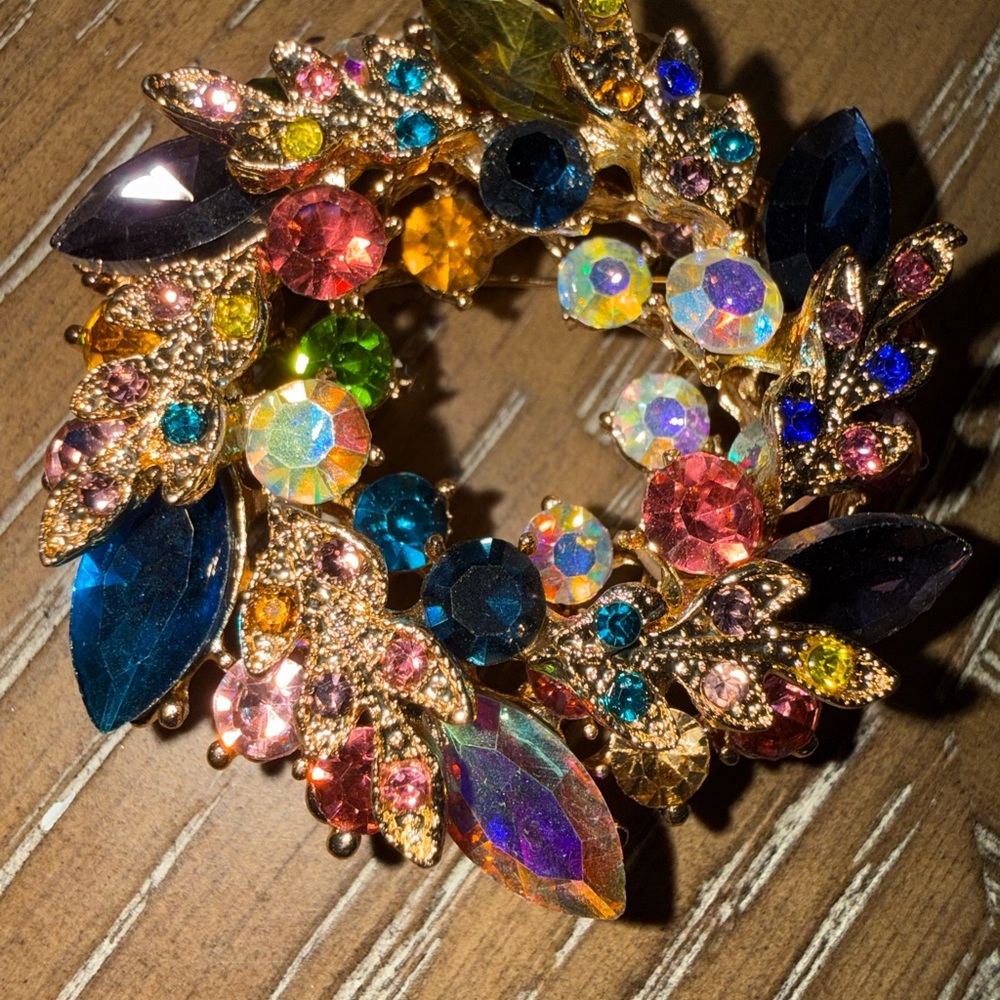 Colorful Crystal Brooch
